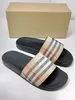 Designer Fashion Slipper Men Sandal Lady Women Gentlemen Colorful Canvas Letter Leather Slide Style Stor