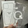 新しいiPhone 15に適したMagsafe磁気携帯電話ケース透明なアクリル13ProオールインクルーシブiPhone 12ハードケース