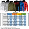 Men's Jackets Fashion Zipper Hooded Coat Long Sleeve Solid Color Polka Dot Pattern Slim Warm Sports Pullover Casual Jacket M-3XL