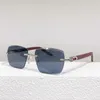 Diseñador de moda top Carti gafas de sol tipos de borde de corte personalizado sin montura ins net red mujeres ct0013 Reproducción perfecta