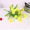 Flores decorativas simuladas Juglans Daisy Sala de seda falsa com 7 garfos e 28 cabeças