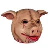 Party Masks Scary Animal Latex Mask Halloween Costume Cosplay Props Bloody Pig Head Butcher Horror Adult Pig Head Mask 230824