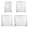 Clear Waterproof Dustproof Zip Clothes Rail Cover Clothing Rack Cover Protector Bag Hanging Garment Suit Coat Storage Display T200181h