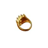 MEN039s Hip Hop Hop Gold Tone ruggente King Lion Head and Crown Cz Ring per uomini Roccia in acciaio inossidabile Rings Maschio gioiello maschio72340687075498