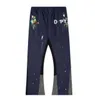 Calças tecnológicas Jeans masculinos Mens Dept Pants Galleryes Sweatpants Speckled Letter Print Algodão Feminino Casal Solto Versátil Casual Reta Calças de outono US S-XL we1