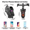 Sacos de ciclismo ROCKBROS Bolsa de bicicleta à prova d'água Touch Screen Ciclismo Bolsa Top Front Tube Frame MTB Road Bike Bag 6.5 Phone Case Acessórios de bicicleta 230824