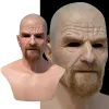 Ny filmkändis Latex Mask Breaking Bad Professor Mr. White Realistic Costume Halloween Cosplay Props X0825