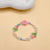 Correntes Coreano Colorido Semente Beads Cadeia Gargantilha Colar Pulseiras Para Mulheres Barroco Flor Frisada Jóias Boêmias