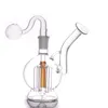 Wholesale mini Thick Glass tobacco Pipe 6Arm Tree Perc Bubblers Heady Recycler Water Oil Dab Rigs bong for Smoking with 14mm Banger