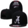 2023 Masowe mężczyzn Koszyka dla kobiet Snapback Alabama Baseball Snapbacks WSZYSTKIE Drużyny dla mężczyzn w piłce nożnej HAT HOP HOP SPORTA