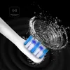 Escova de dentes KINGDOM Escova de dentes elétrica Sonic 4 Modo USB recarregável Adulto 45 dias Vida útil da bateria com 2 cabeças de substituição KD300 230824