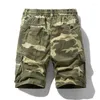 Running Shorts 2023 Summer Multi-Pocket Camouflage Mens Casual Loose Camo Kne-Length Cargo With Belt 38 40