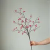 장식용 꽃 108cm 인공 베리 대형 가지 레드 포춘 과일 콩 행복한 이벤트 꽃 홈 거실 웨딩 장식품