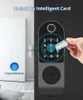 Tuya App Akıllı Kilit Çift Yan Parmak İzi Kilidi Su Geçirmez Güvenlik Ev Kilidi Dijital Şifre RFID Anahtarsız Giriş Kapı Kilidi HKD230825