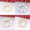 Designer Luxury Circle Love Necklace for Women Love Jewelry Diamond Chain Valentine's Day Gift Necklaces Choker Chain Jewelry Accessories Non Fading