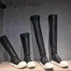 Botlar Yeni Kadın Ayakkabı Diz Yüksek Botlar Lüks Eğitmenler Kış Gezgin Marka Kar Bahar Daireleri Ayakkabı Siyah Büyük Boyut Orta Bileşen Botlar T230824