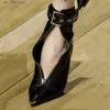 I jesienna zimowa klamra kostki Nowe kobiety Dekoracja Zipper Metal pasująca do krótkich butów na obcasie Plus SI T230824 330