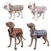 Vêtements pour chiens Veste imperméable à carreaux Vêtements réversibles pour petits, moyens et grands chiens Manteau doux et chaud avec poitrine flexible 230825