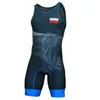 Açık T-Shirts Polonya Bayrak Güreş Singlet Bodysuit Leotard Kıyafet İç çamaşırı Salon Salihsiz Triatlon Powerlifting Giyim Yüzme 230825