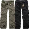 Pantalon Cargo de haute qualité pour hommes, décontracté, ample, multi-poches, militaire, Long, camouflage, jogging, grande taille, 2840, 230824