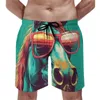 Herenshorts Paardbord Papierkunst Schattig Hawaii Korte broek Aangepaste surfen Sneldrogende zwembroek Verjaardagscadeau