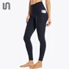 Yoga outfit kvinnor träning leggings naken känsla last hög midja atletiska byxor elastiska smala sexiga byxor höfter lyft 230824