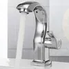 Rubinetti per lavandino del bagno Lega Moon Curvo Quadrato Lato Singolo Rubinetto per lavabo freddo Lavaggio Cucina e accessori Rubinetto dell'acqua