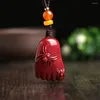 Pendant Necklaces Cinnabar Lovly Feet Necklace Talisman Amulet Jewelry Women's With Cord