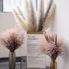 Decorative Flowers Home Decor Accessories Living Room Table Vase With Reed Dried Artificial Bouquet Wedding Fake Aesthetics