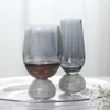 Óculos de vinho ahunderjiaz luz luxo cristal champanhe copo alta beleza diamante pé vidro conjunto festa bebida suprimentos domésticos