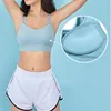 set Adjustable Strappy Sports Bra Cross Back Crop Top Running Fitness Yoga Gym Bras Women Push Up High Support Sexy Zumba Wear Pink