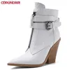 Cowboy Sexy Western Women For Spring Pointed Toe Autumn High Heels Ankle Short Boots Shoes Big Size Golden Bottines Femme T230824 120