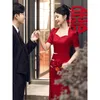 Ethnic Clothing Yourqipao Wedding Toast Cheongsam Chinese Red Engagement Dress Skirt Bridal Traditional Evening Party Dresses