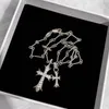 Дизайнерское ювелирное ожерелье K Luoxin, двухслойное ожерелье с крестом, женское легкое ожерелье в американском стиле, роскошный дизайн, мужская длинная цепочка для свитера High Sense