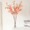 Decorative Flowers Style 100cm Artificial Flower Single Silk Fabric Cherry Blossom Arrangement Wedding Home Office Decoration DIY