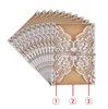 Cartes de vœux 2550100pcs en gros Laser creux carte d'invitation de mariage Mijin dentelle fiançailles fête Decoratio 230824