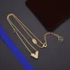 Designer Gold Color Necklace Women V Letters Womens Pendants Pearl Necklaces Ladies Chains Jewlery CHD23082521 Capsboys