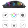 Itly W01 무선 게임 마우스 Bluetooth 무선 마우스 충전식 컴퓨터 마우스 게이머 인체 공학적 삽입 사일런트 USB RGB 마우스 HKD230825