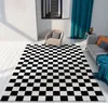 Carpet Color Checkerboard Plaid Moroccan Living Room Bedroom Rug Antiskid Entry Door Mats Household Bedside Rugs Bay Window Mat 230825
