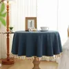 Tafelkleed Scandinavisch rond tafelkleed Effen kleur Kwastje El Banquet Grote keuken Waterdichte en oliebestendige mat