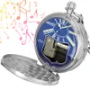 Pocket Watches Oryginalne muzyczne zegarek kieszonkowy seria kosmiczna kwarc męski zegar męski damski naszyjnik