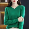 Women's Sweaters Cashmere Sweater Women Knitted Pure Merino Wool 2023 Winter Fashion V-Neck Top Autumn Warm Pullover Jumper Clothes