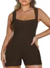 Yoga kläder plus storlek 5xl kvinnors ärmlösa bodysuit dans unitard smala bodycon rompers jumpsuits för träning yoga 230825