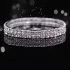 Kristal Gelin Bilezik Stokta Ucuz Rhinestone Düğün Aksesuarları Bir Parça Gümüş Fabrika Satışı Gelin Takı Zz