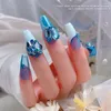 Nail Art Dekorationen 20 Stück Hellblau Multi-Form Kristall Charm 3D Herz Quadrat Axt Edelsteine Schmuck Flatback Strass Zubehör