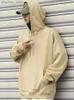 Felpe con cappuccio in cotone Felpa da uomo Primavera Autunno Moda Felpa con cappuccio allentata Marchio coreano Plain Hood Abbigliamento Y2K Donna Oversize Streetwear Q230825