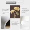 Abstract Golden Luxury Picture Canvas Målning Väggkonst mode lämnar blommakoster och tryck för modern minimalistisk heminredning HKD230825 HKD230825