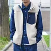 Men's Vests Autumn And Winter American Style Bata Fleece Men Women Vest Sherpa Coat Casual Loose Polar Splice Pocket Fashion Wild