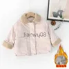 Donsjas Verdikte gewatteerde jas voor jongens 2022 Nieuwe fleece gewatteerde jas Verdikte babywinterkleding Kinder CottonPadded Kleding Bont x0825