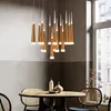 Bougeoirs LED moderne pendentif éclairage or/blanc bureau salon salle à manger Bar lampara Colgantes intérieur